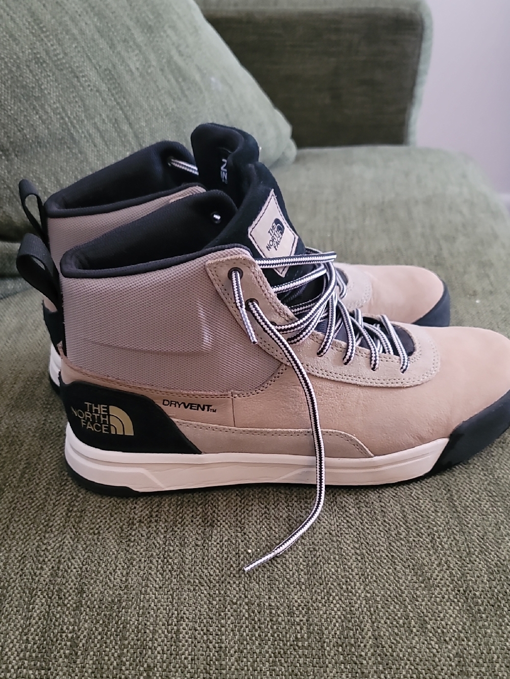 The North Face Men's Beige and Black DryVent Boots